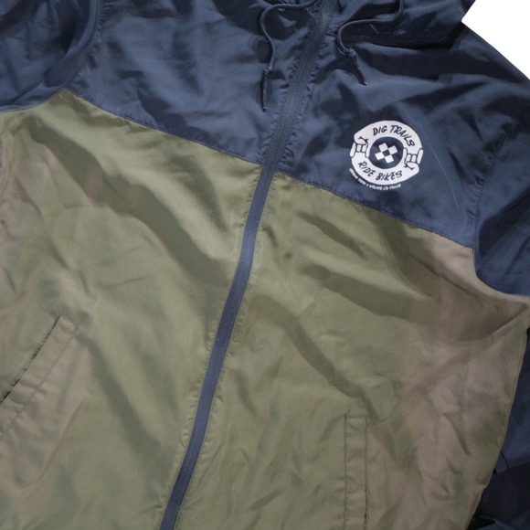 Versus Tires x Vital MTB Jacket Mountain Biking Windbreaker Men XL Navy Green - Picture 6 of 10